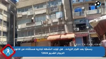 رسميًا بعد إقرار الزيادة.. هل توجد أنشطة تجارية مستثناة من قانون الإيجار القديم 2024؟